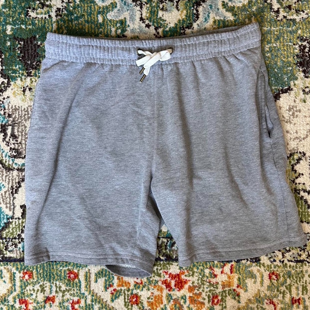 Primark Heather Grey Athletic Shorts with Elastic Waistband